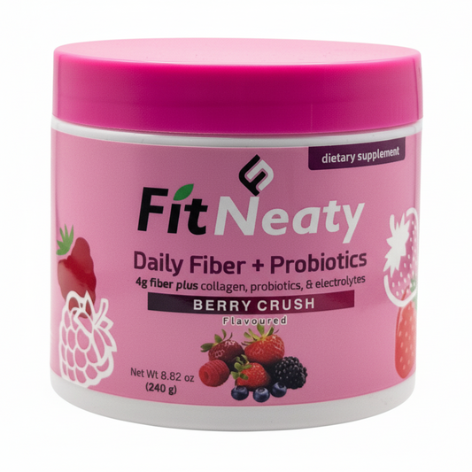 Daily Fiber Supplement with Collagen and Probiotics (Berry Crush)