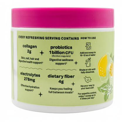 Daily Fiber Supplement with Collagen and Probiotics (Cool Mint)